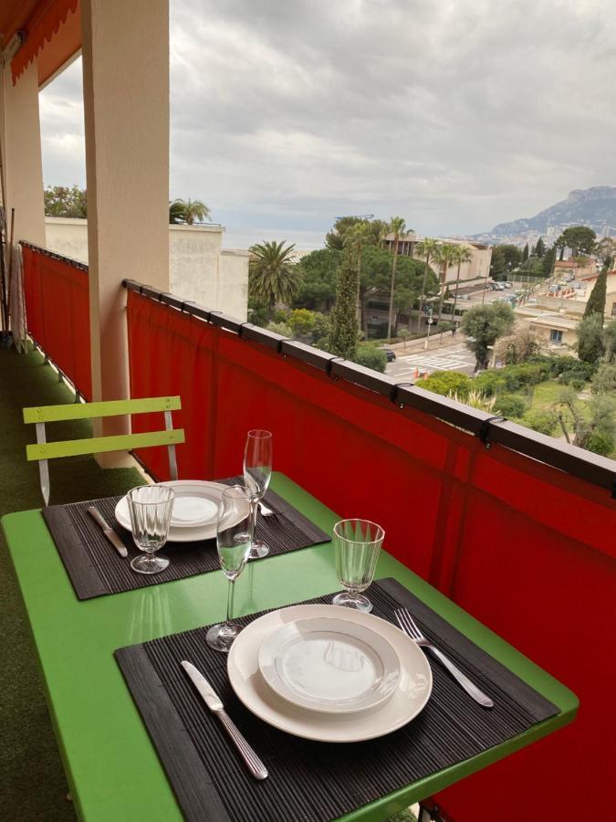Charmant 2 Pieces Vue Sur Mer Et Monte-Carlo A Roquebrune Cap Martin Exteriér fotografie